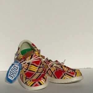 Hey Dude Caddy Shack shoes in men’s size 10 Multicolor Plaid Loafers